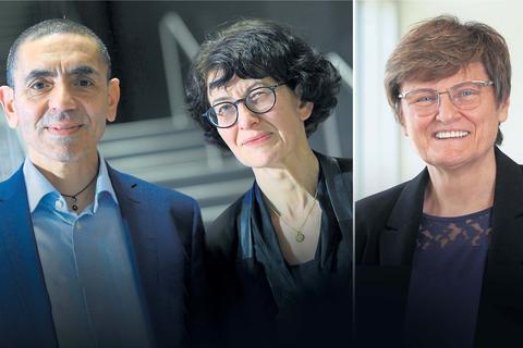 Ugur Sahin, Özlem Türeci und Katalin Karikó könnten 2022 erneut für den Nobelpreis nominiert sein. Fotos: dpa
