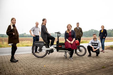 Mit dem Lastenrad zum Endverbraucher: Das Team von Lieferrad-DA hat mithilfe des Mittelstand 4.0 Kompetenzzentrums seinen Auftritt auf Instagram optimiert. Foto: HDA/Samira Schulz