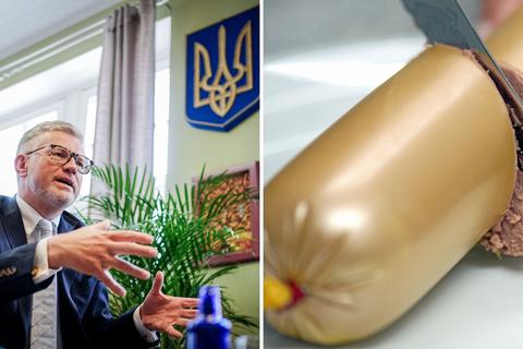 Andrij Melnyk, Botschafter der Ukraine in Deutschland, mag offenbar Leberwurst. Fotos: dpa